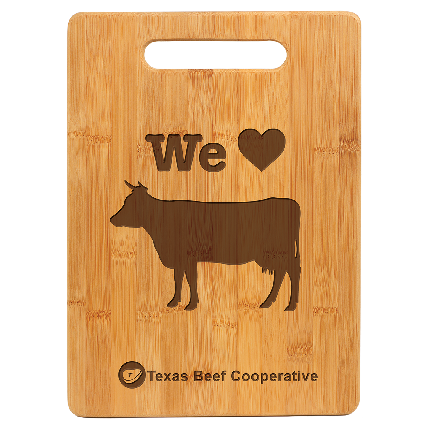 Custom Engraved 13 3/4" x 9 3/4" Bamboo Rectangle Cutting Board