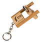 Personalized 1 3/8" x 2 3/8" 8GB 2-Tone Bamboo Flip Style USB Flash Drive with Keychain