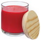 14 oz. Peppermint Twist Candle in a Glass Holder with Wood Lid