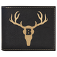 Black/Gold Leatherette Bi-Fold Wallet w/Flip ID Display
