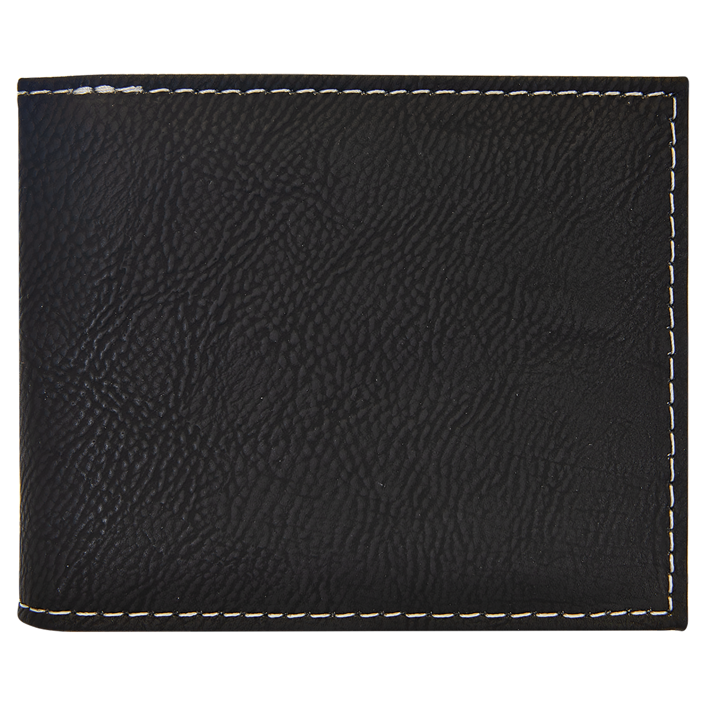Black/Silver Leatherette Bi-Fold Wallet w/Flip ID Display