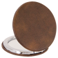 2 1/2" Rustic/Silver Leatherette Compact Double-Sided Mirror