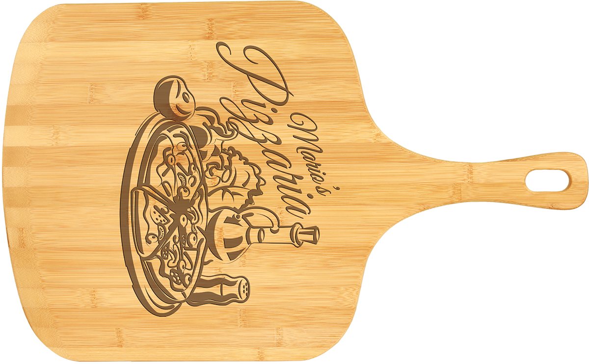 Custom Engraved 23 1/2" x 14 1/2" Bamboo Pizza Board