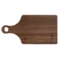 13 1/2" x 7" Walnut Cutting Board Paddle Shape with Drip Ring