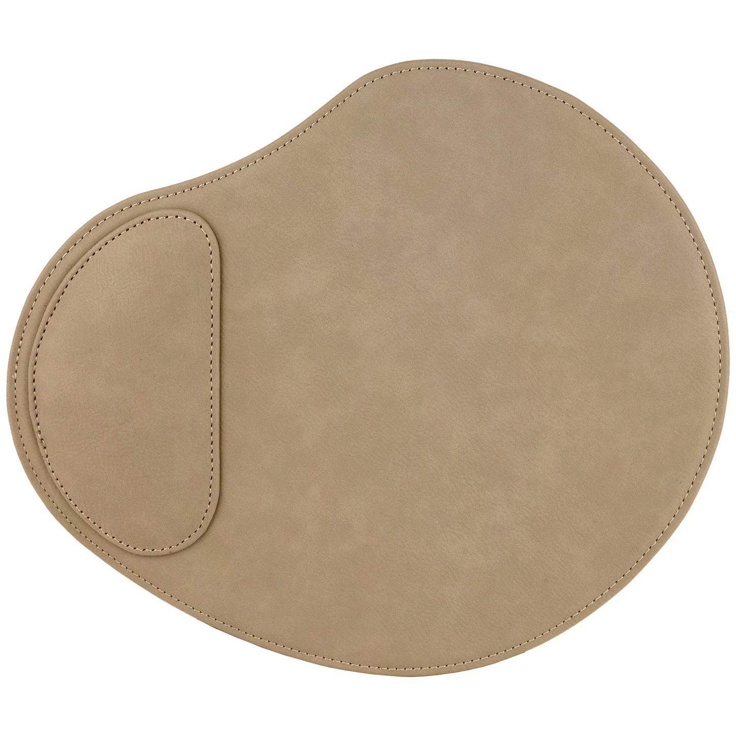 Custom Engraved 9" x 10 1/4" Light Brown Leatherette Mouse Pad