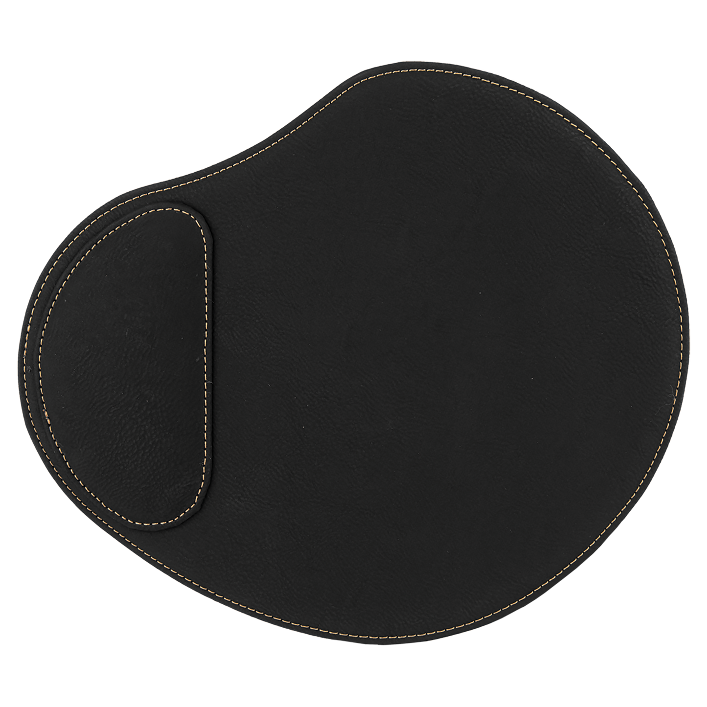Custom Engraved 9" x 10 1/4" Black/Gold Leatherette Mouse Pad