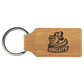 B.O.G.O. 2 3/4" x 1 1/4" Bamboo Leatherette Rectangle Keychain