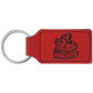 B.O.G.O. 2 3/4" x 1 1/4" Red Leatherette Rectangle Keychain