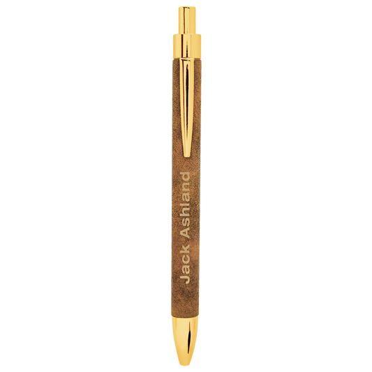 B.O.G.O. Rustic/Gold Leatherette Pen