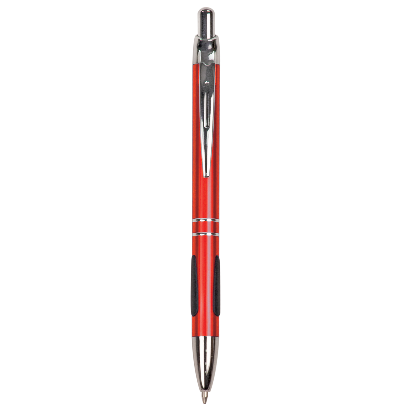 B.O.G.O. Red with Silver Trim Pen with Gripper