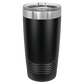 Polar Camel 20 oz. Black Ringneck Insulated Tumbler with Slider Lid and Silver Ring