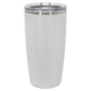 20 oz. White Golf Tumbler with Dimples and Clear Slider Lid