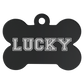 B.O.G.O. SMALL 1 1/4" x 3/4" Black Anodized Aluminum Bone Pet Tag