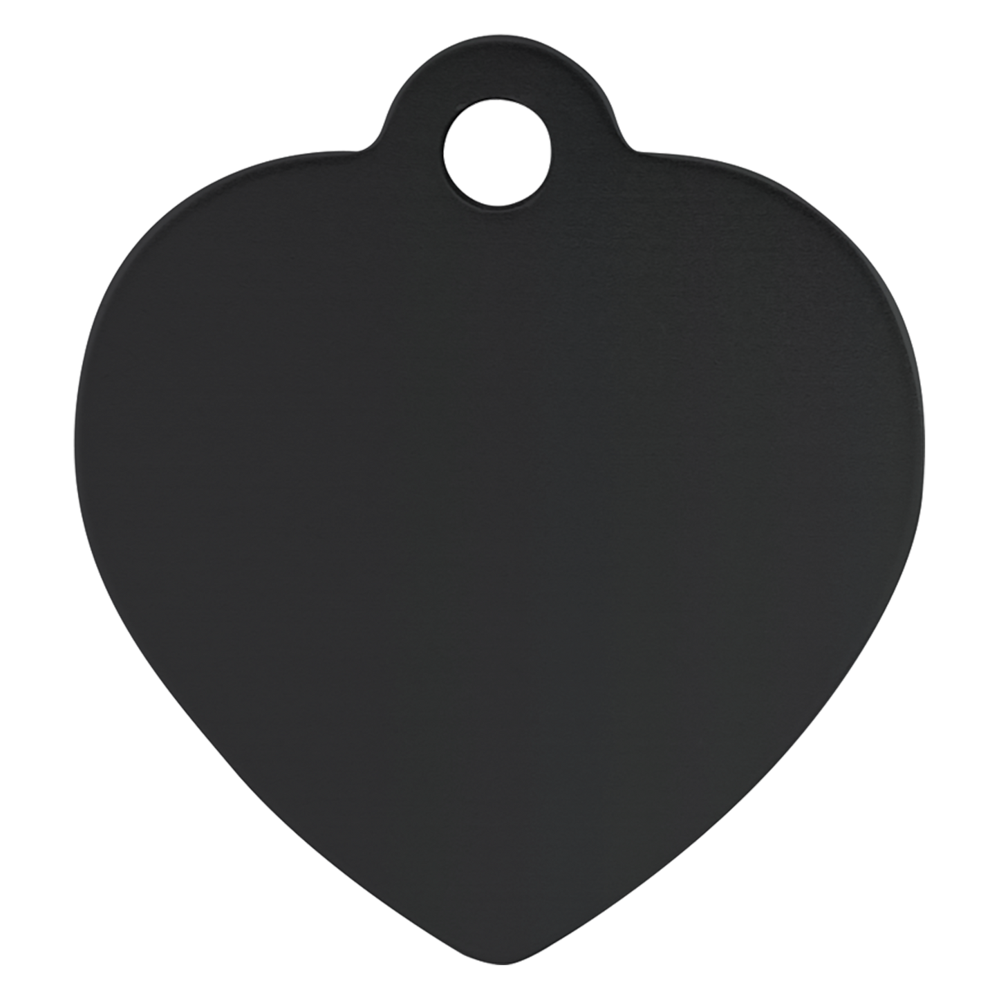 B.O.G.O. SMALL 1" x 1" Black Anodized Aluminum Heart Pet Tag