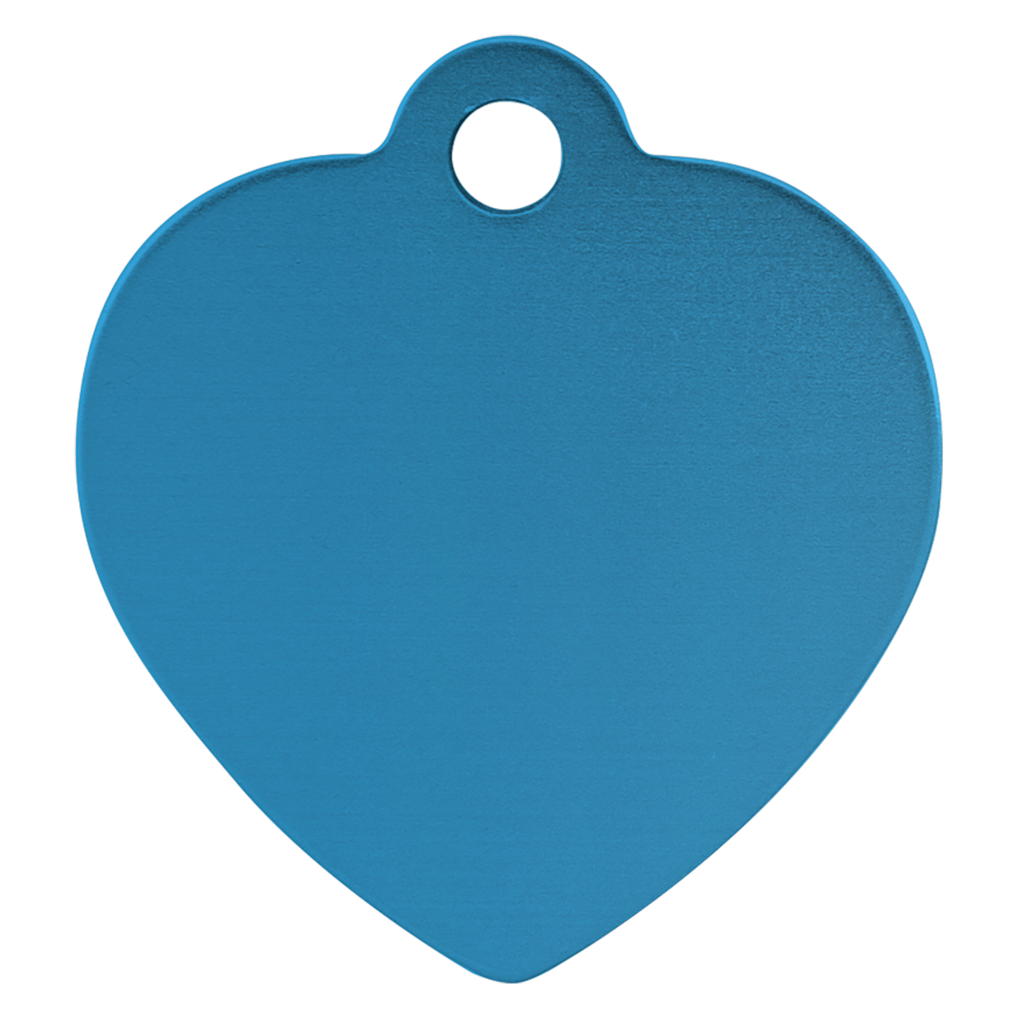 B.O.G.O. SMALL 1" x 1" Blue Anodized Aluminum Heart Pet Tag