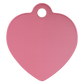 B.O.G.O. SMALL 1" x 1" Pink Laserable Anodized Aluminum Heart Pet Tag