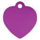 B.O.G.O. SMALL 1" x 1" Purple Anodized Aluminum Heart Pet Tag