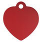 B.O.G.O. SMALL 1" x 1" Red Anodized Aluminum Heart Pet Tag