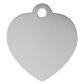 B.O.G.O. SMALL 1" x 1" Silver Anodized Aluminum Heart Pet Tag