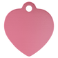 B.O.G.O. LARGE 1 1/4" x 1 1/4" Pink Anodized Aluminum Heart Pet Tag