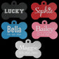B.O.G.O. SMALL 1 1/4" x 3/4" Black Anodized Aluminum Bone Pet Tag
